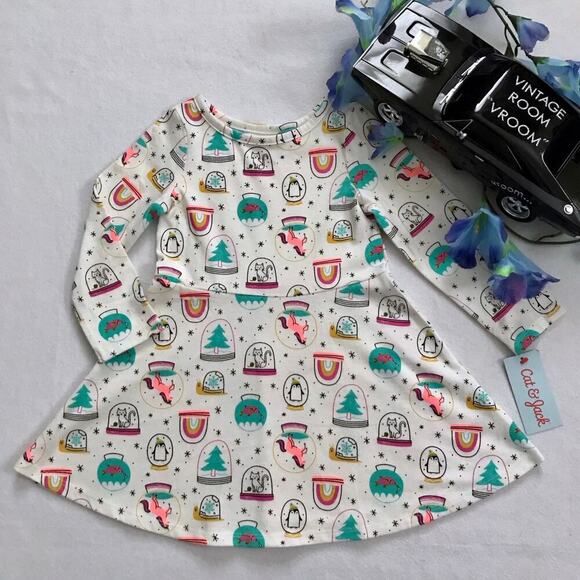 Cat & Jack NWT Long Sleeves Dress Girls 2T - Picture 2 of 7